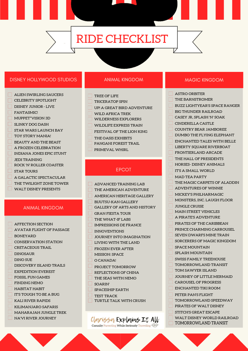 Printable List Of Rides At Disney World 2023 Vernetta A Trimble
