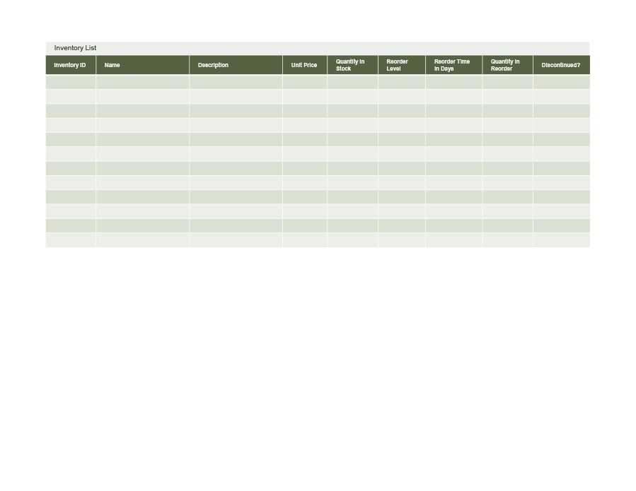 Printable List Template For Your Needs