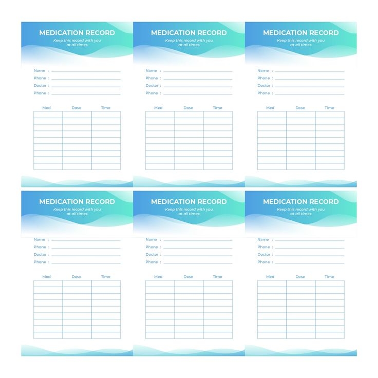 Printable Medication List For Wallet Dev onallcylinders