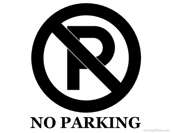 Printable No Parking Sign