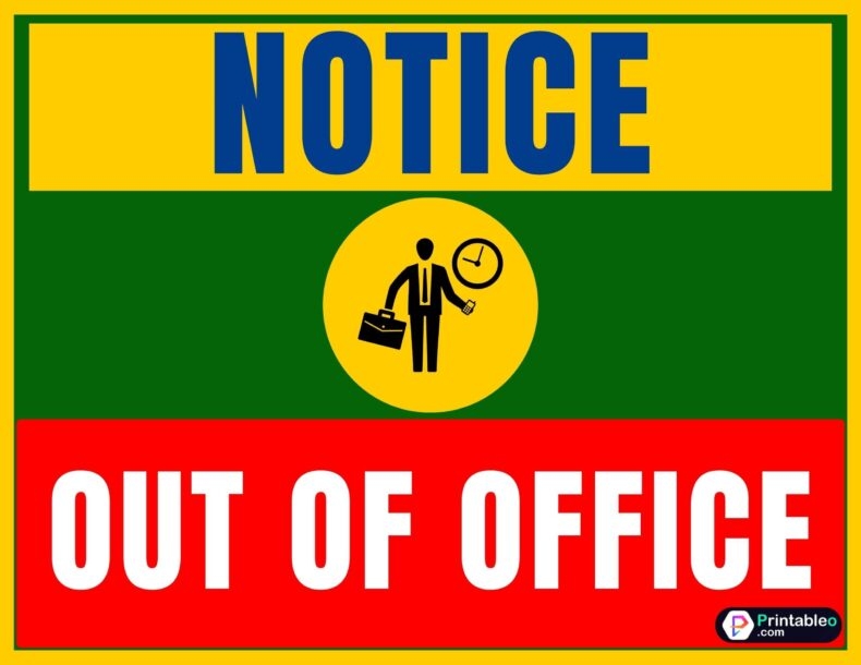 Printable Out Of Office Sign