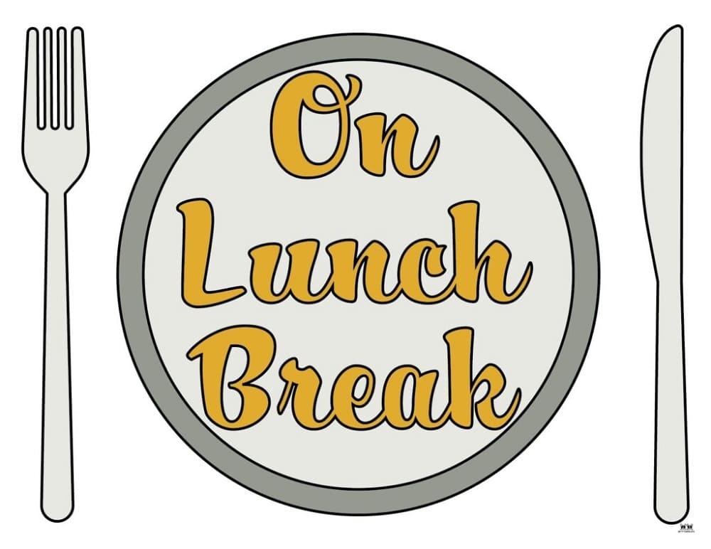 Printable Out To Lunch Sign Download Free Download And Print For You