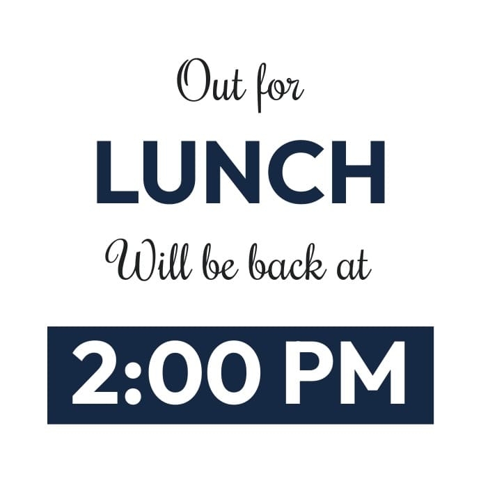 Printable Out To Lunch Sign PrintableLib