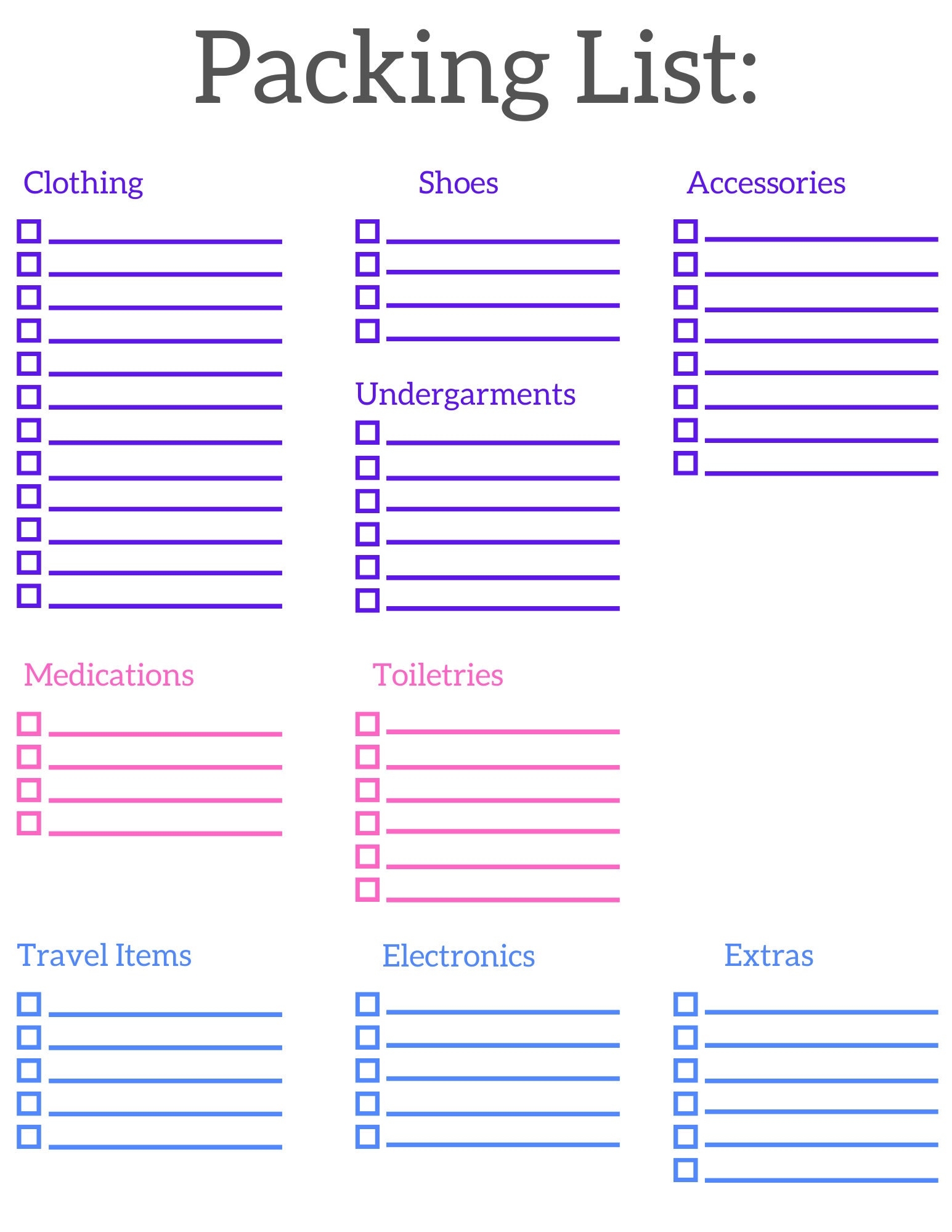 Printable Packing Checklist Blank Vacation Packing Li Vrogue co