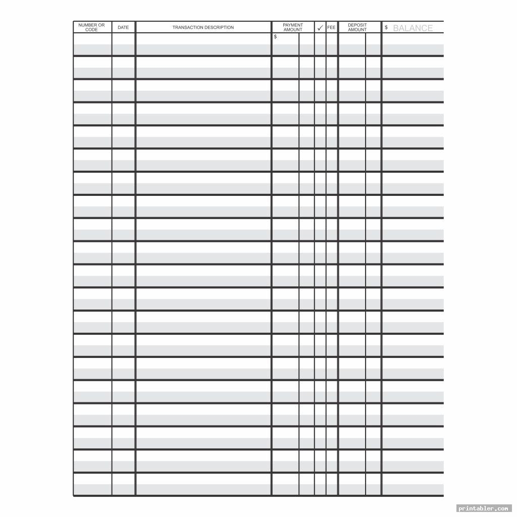 Printable PDF Check Register Gridgit