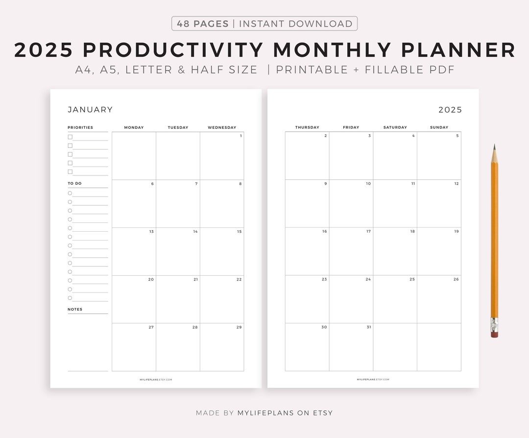 Printable Planner 2025 Kenta Deberg