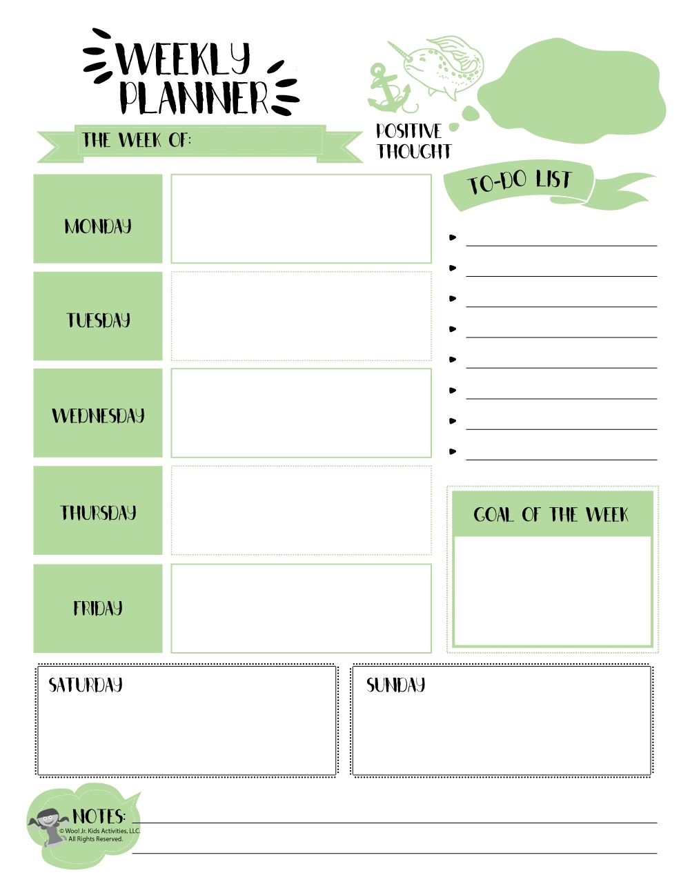 Printable Planner Pages Daily Weekly Monthly Layouts Woo Jr 