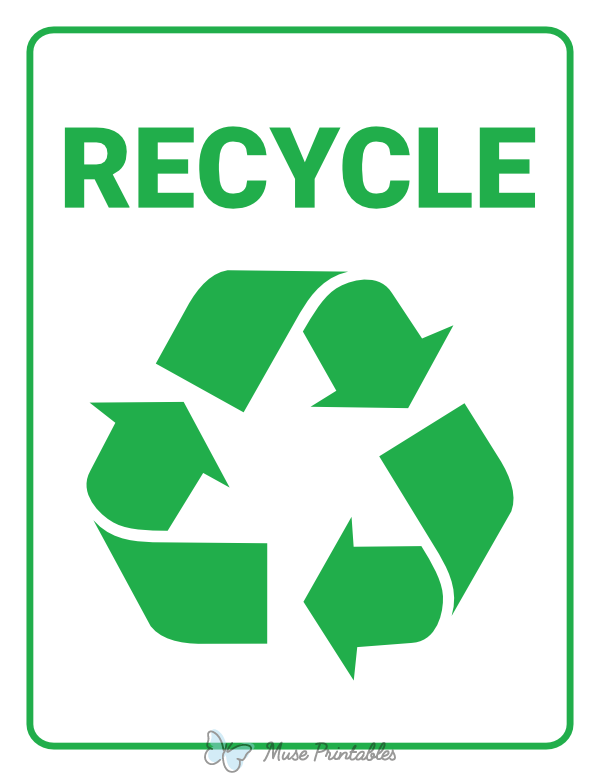 Printable Recycle Sign