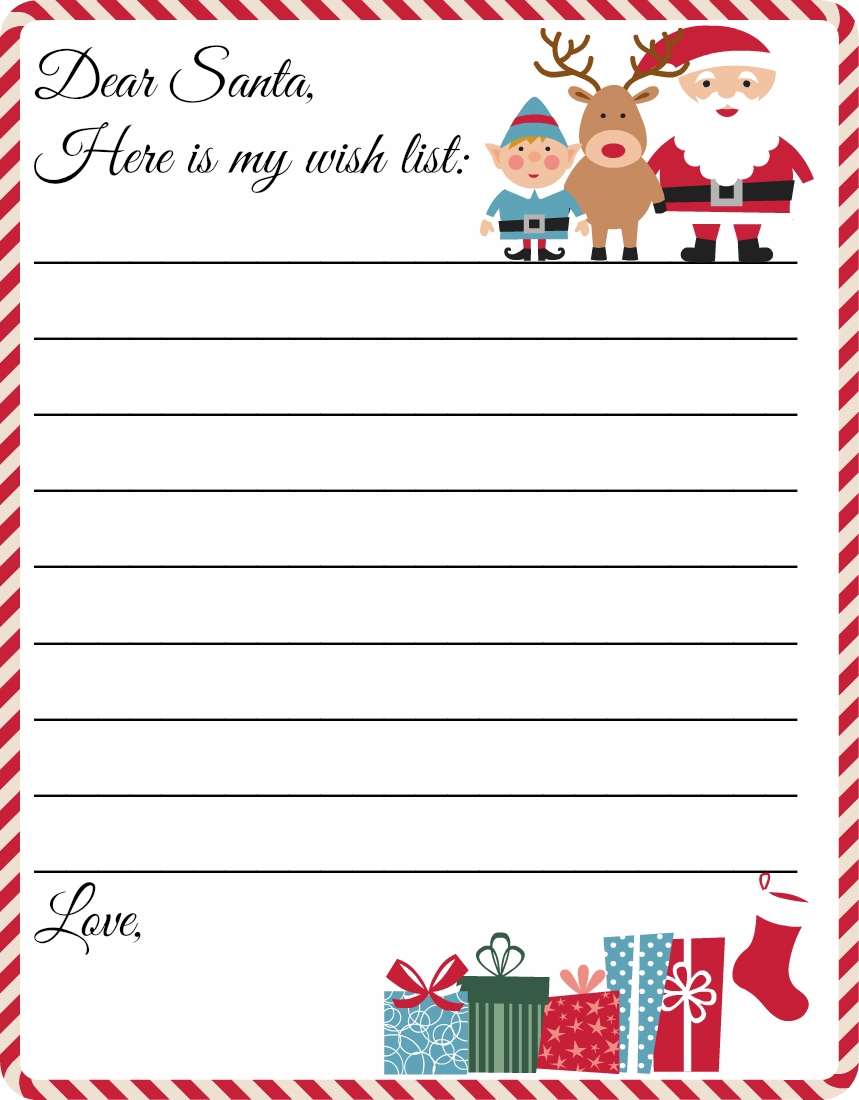 Printable Santa Christmas List