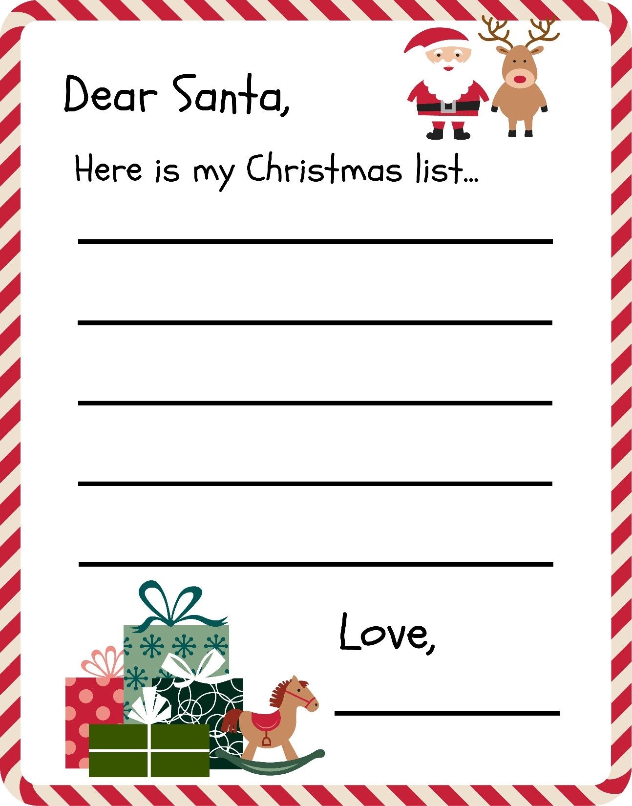 Printable Santa List Printable Word Searches