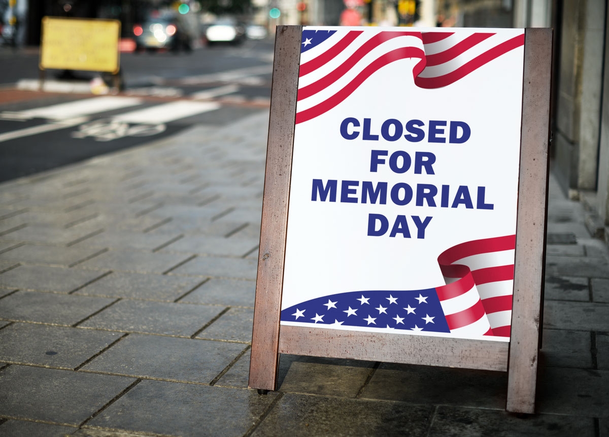 Printable sign closed memorial day example 3 Mom Envy
