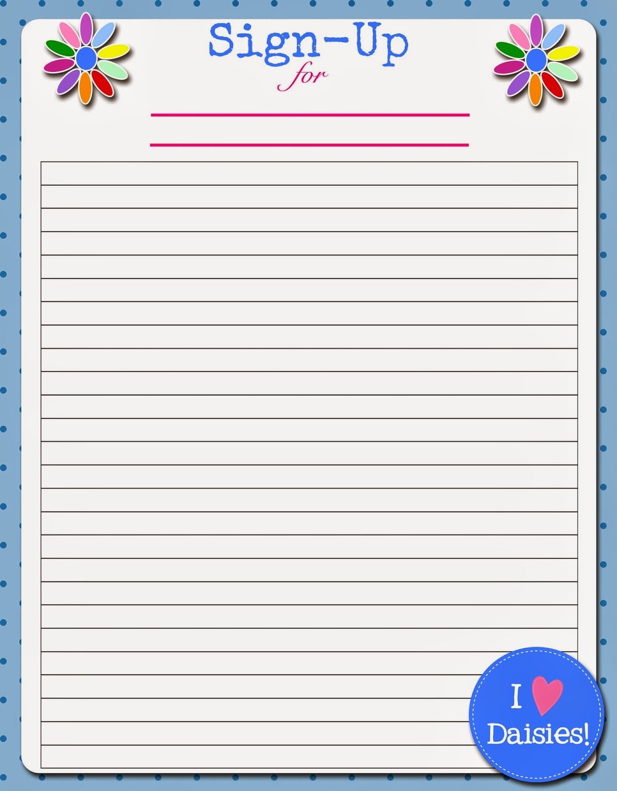Printable Sign Sheets Printable Free Templates