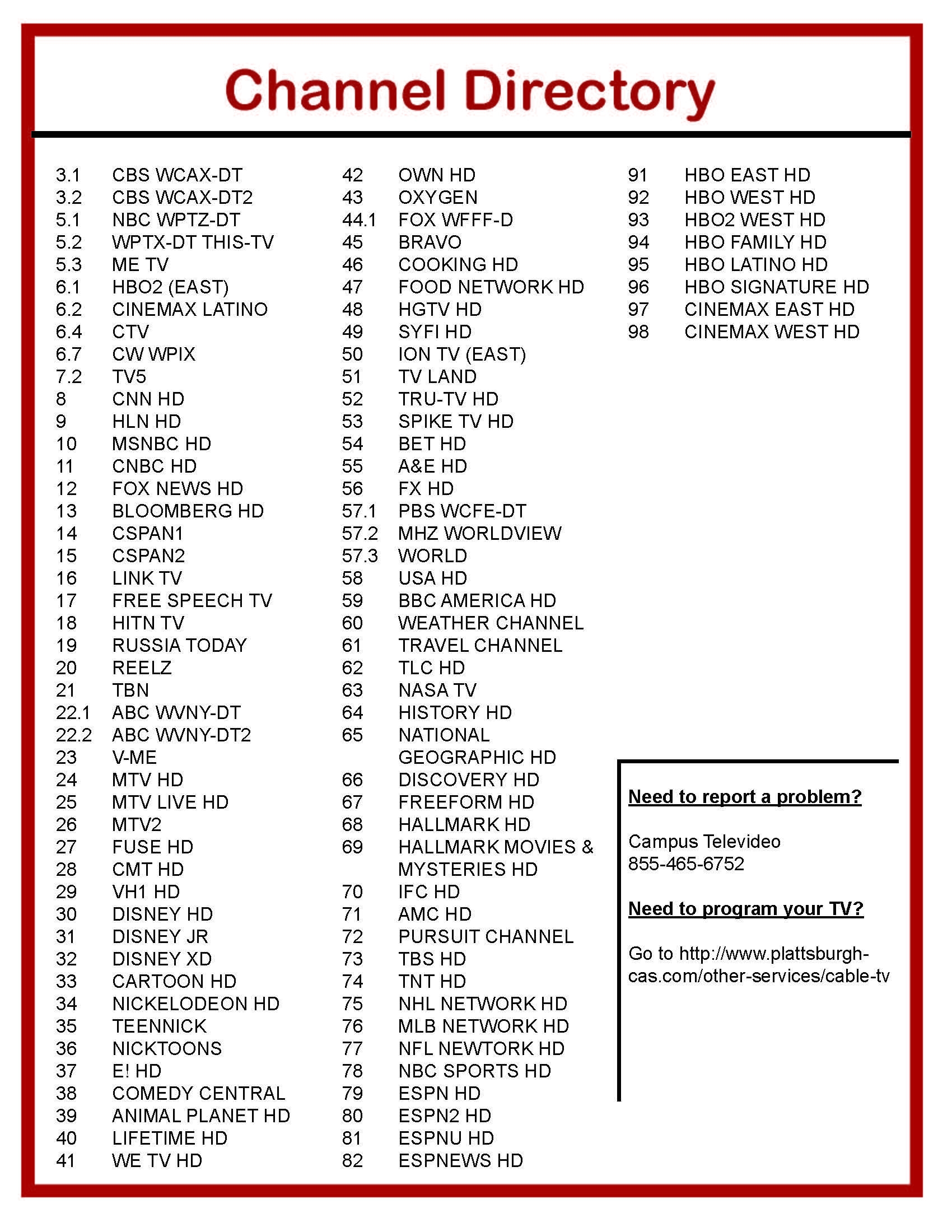 Printable Spectrum Channels List By Zip Code Free Printable Sight