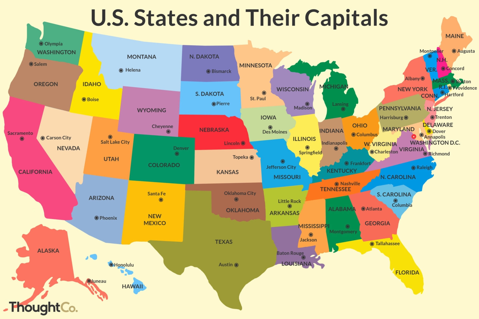 Printable States And Capitals List In 2023 Worksheets Decoomo