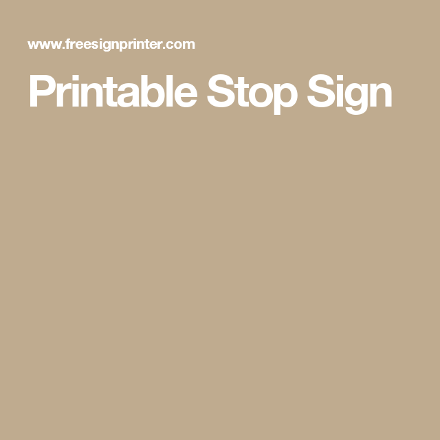 Printable Stop Sign Car Themes Printables Signs Print Templates 