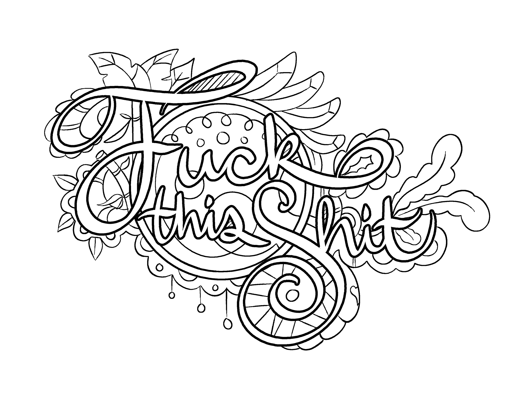 Printable Swear Word Coloring Pages Printable Calendar