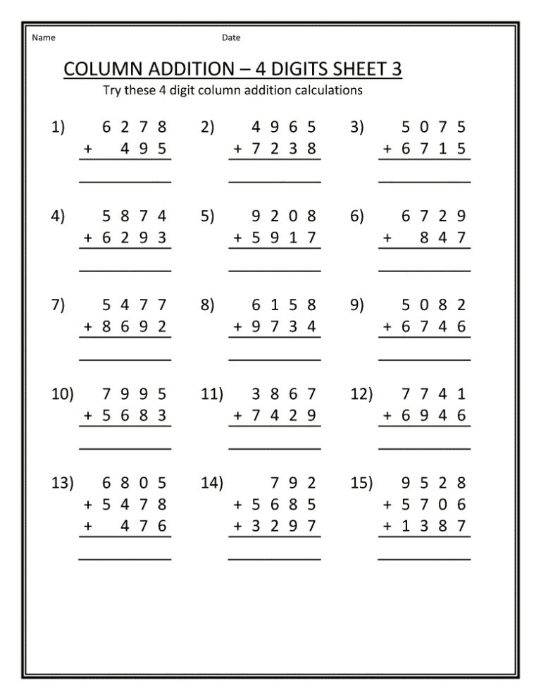 Printable Third Grade 3rd Grade Math Worksheets Printable Worksheets
