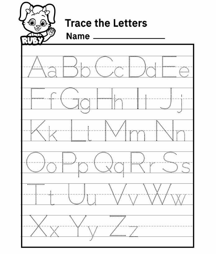 Printable Tracing Alphabet Worksheets A z Alphabet Tracing Worksheets