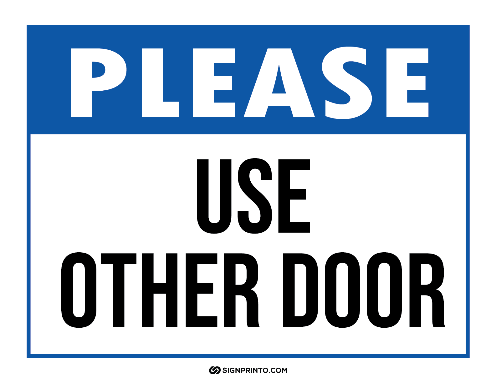 Printable Use Other Door Sign Printable Templates Online By Paul 