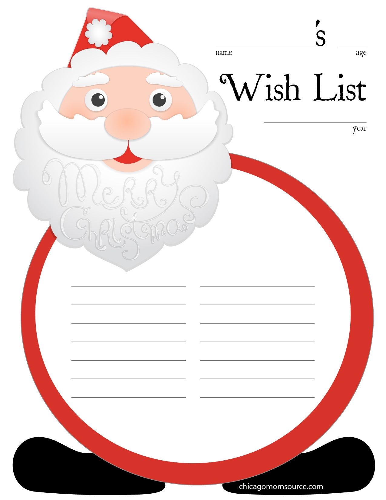 Printable Wish List To Santa Claus Printable Word Searches