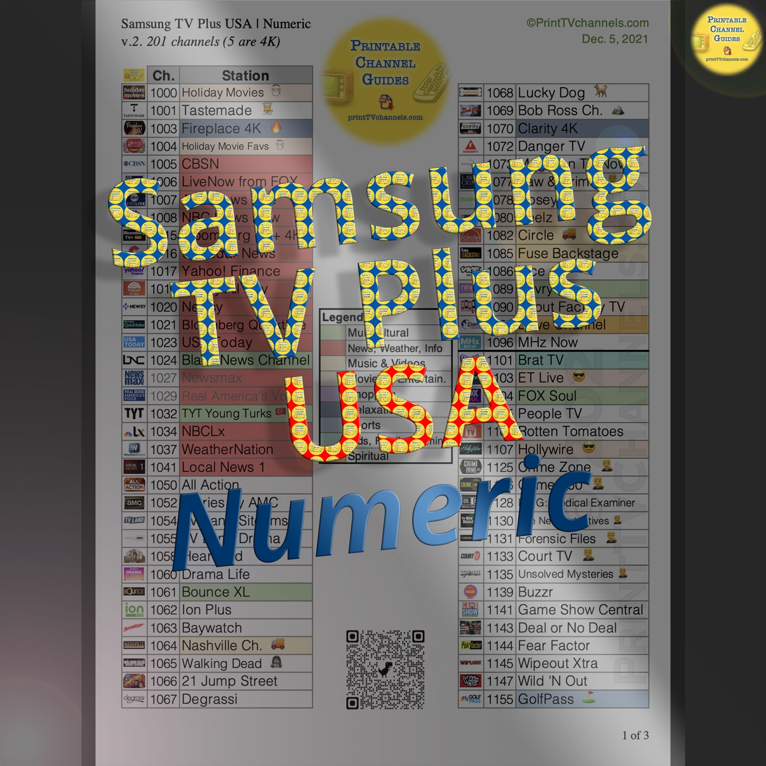 Samsung Tv Plus Channel List Printable