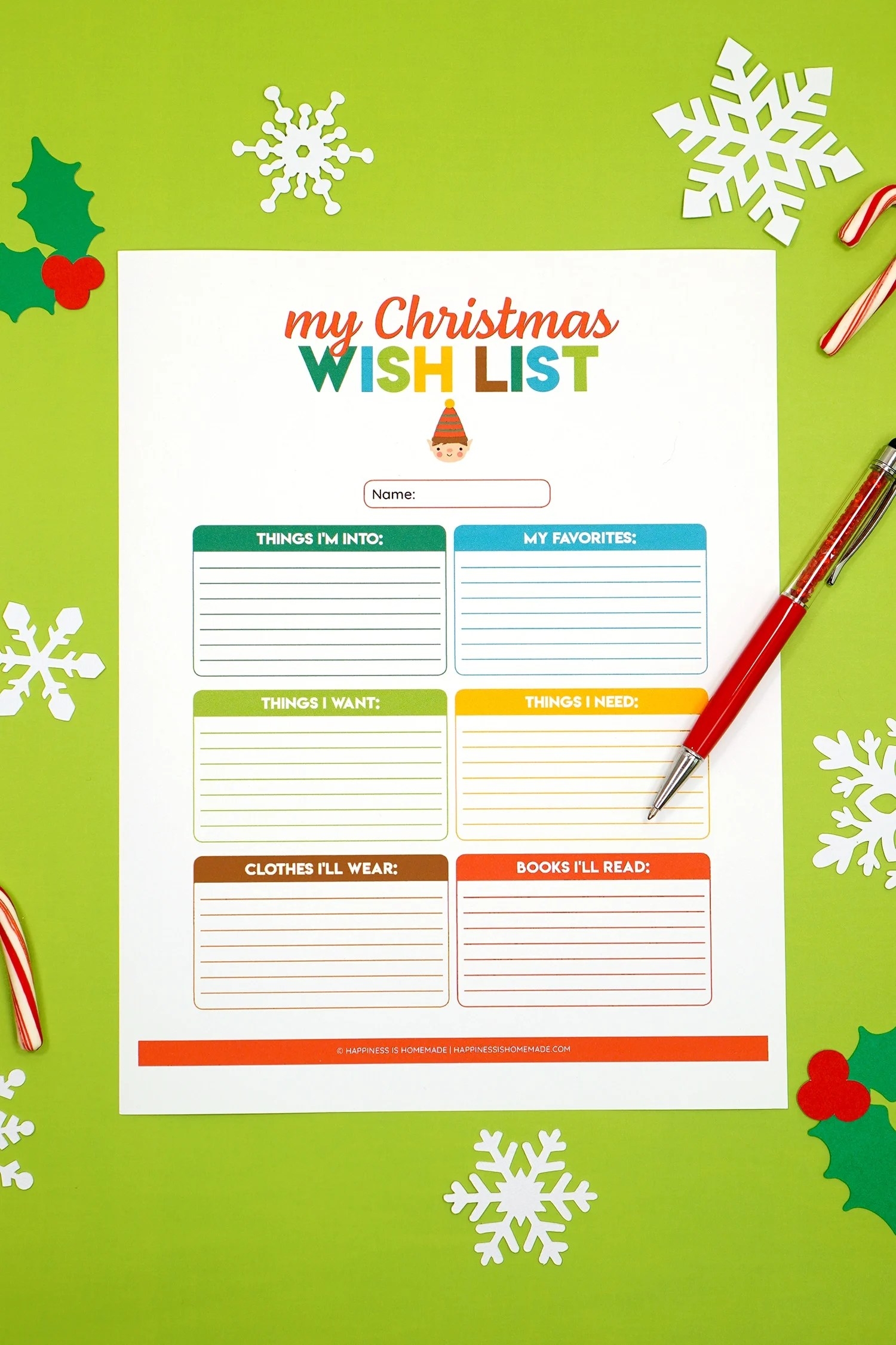 Scholastic Wish List Printable