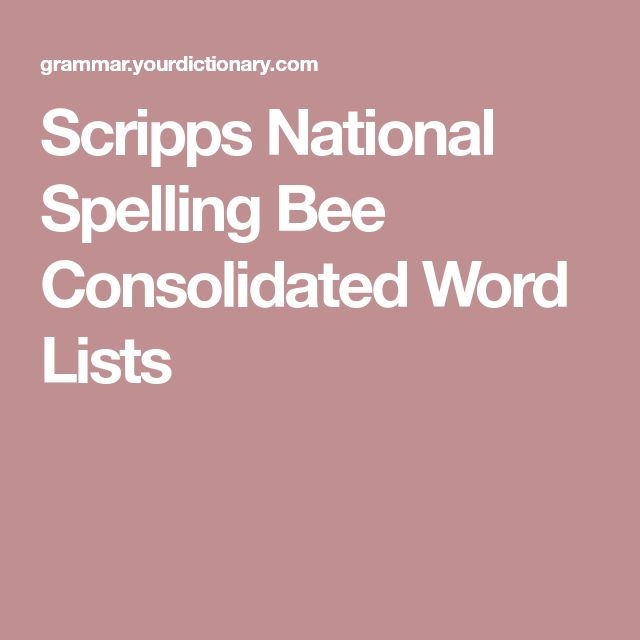 Scripps Spelling Bee 2025 Word List Printable Printable Calendars AT 
