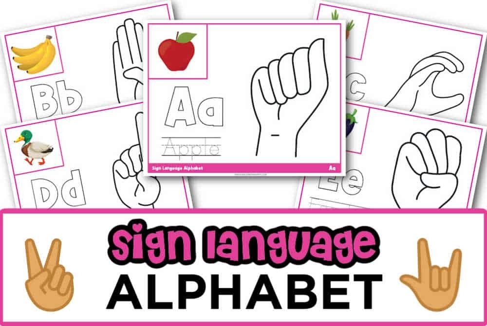 Sign Language Alphabet Printable Made With HAPPY