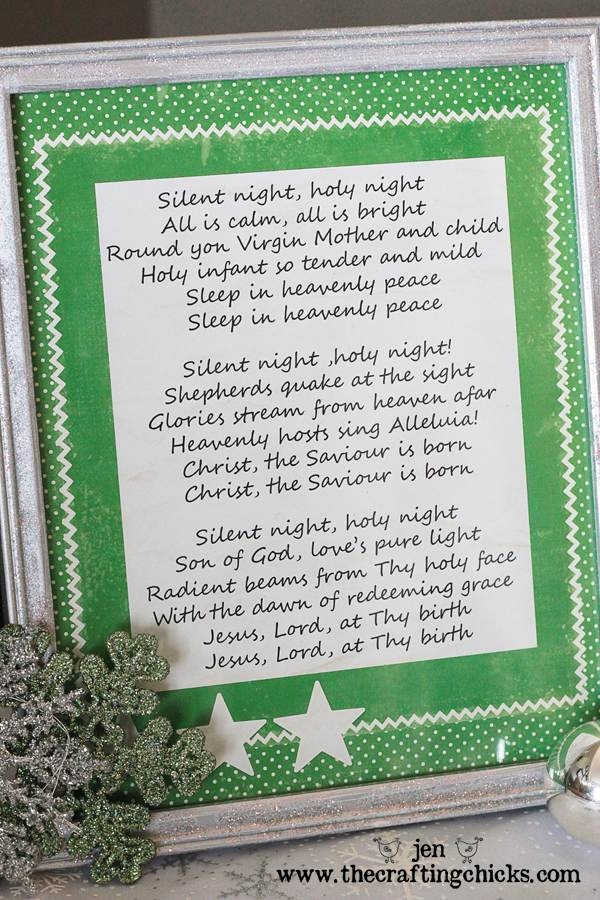Silent Night Words Printable Prntbl concejomunicipaldechinu gov co