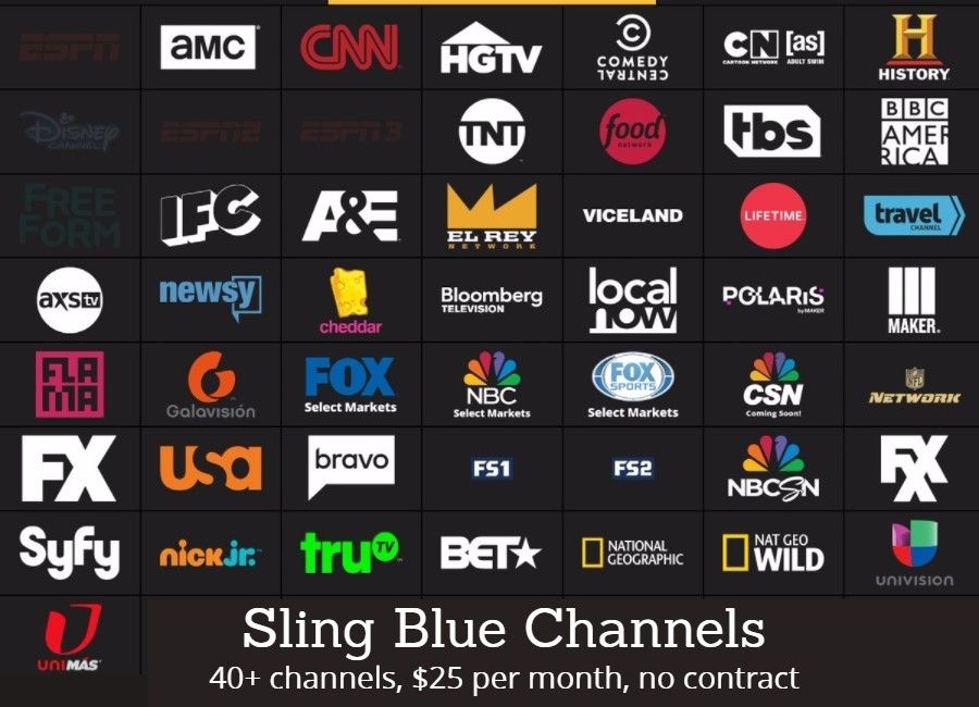 Sling Orange And Blue Channel List Printable