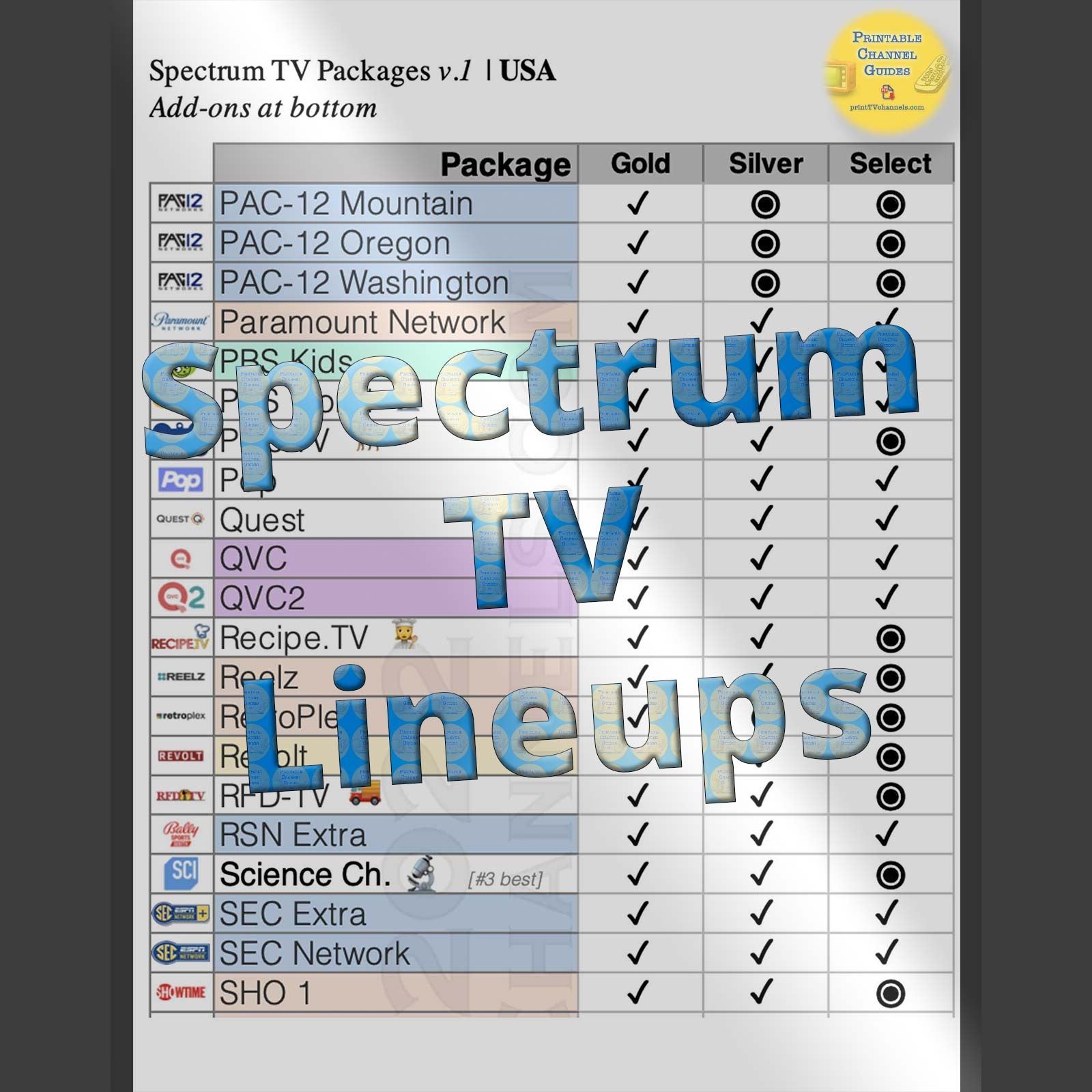 Spectrum Channel List 2024 Printable List Jeni Robbyn