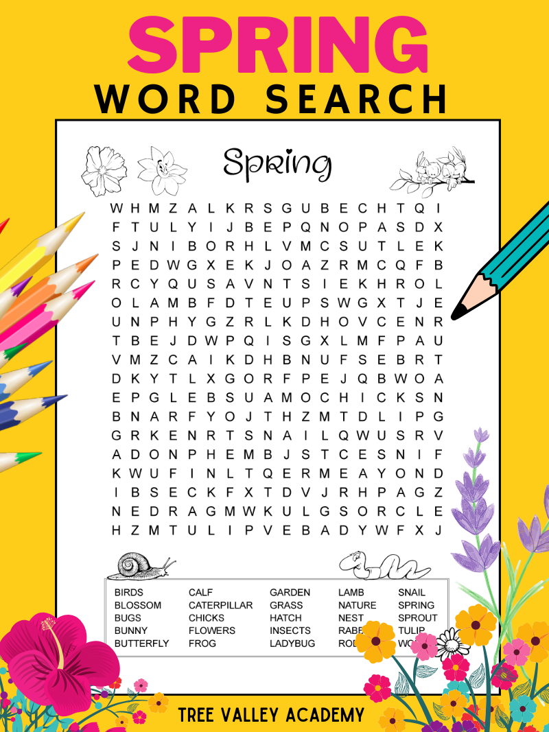 Spring Word Search Printable Difficult Printable Word Vrogue co