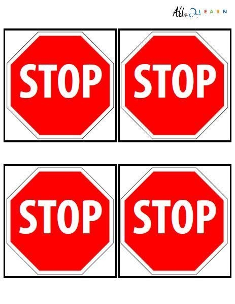 Stop Sign Printable Template Collections