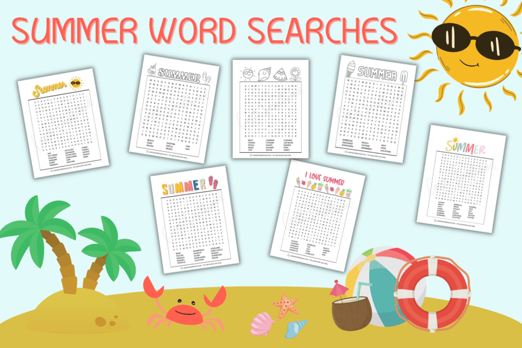 Summer Word Search Printables Cassie Smallwood