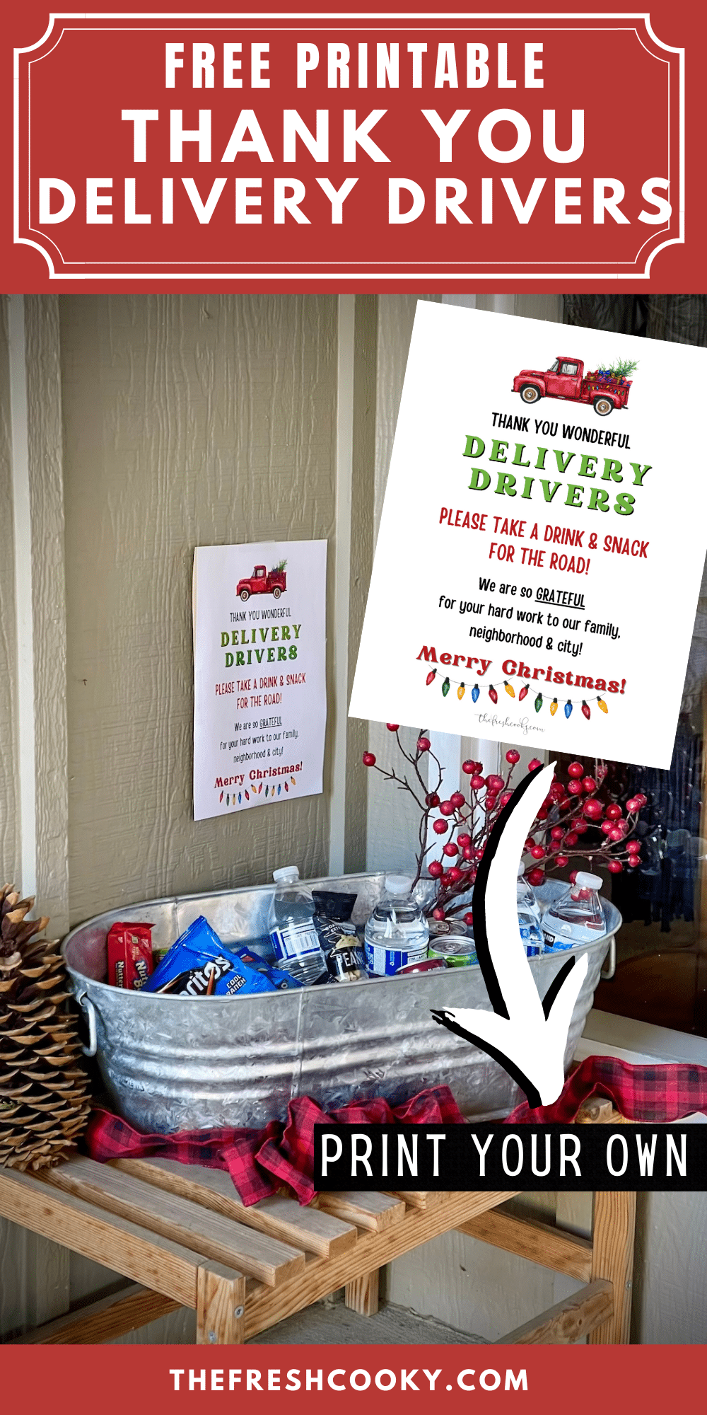 Thank You Delivery Drivers Free Sign The Fresh Cooky