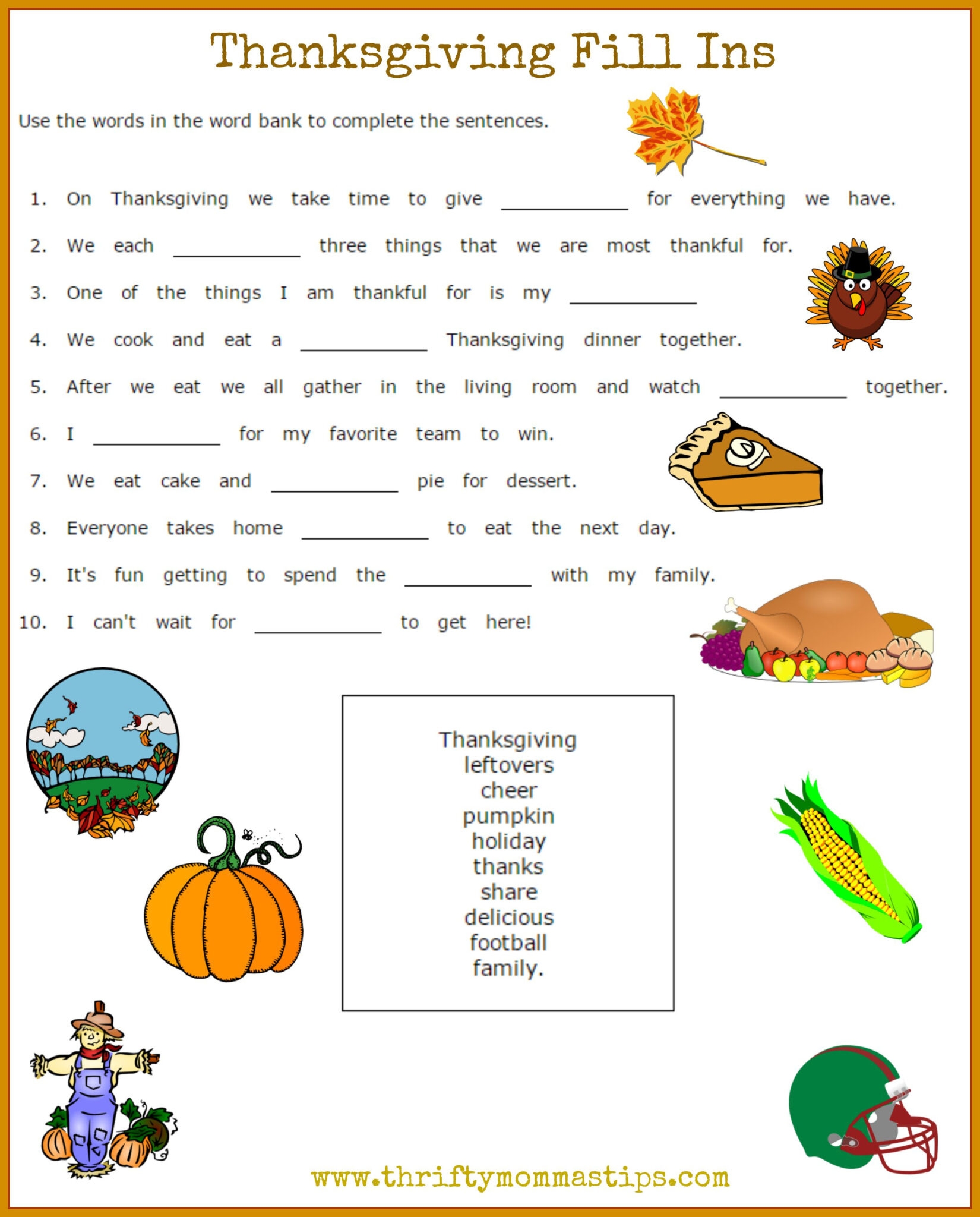 Thanksgiving Math Worksheets Free Printable Printable Worksheets