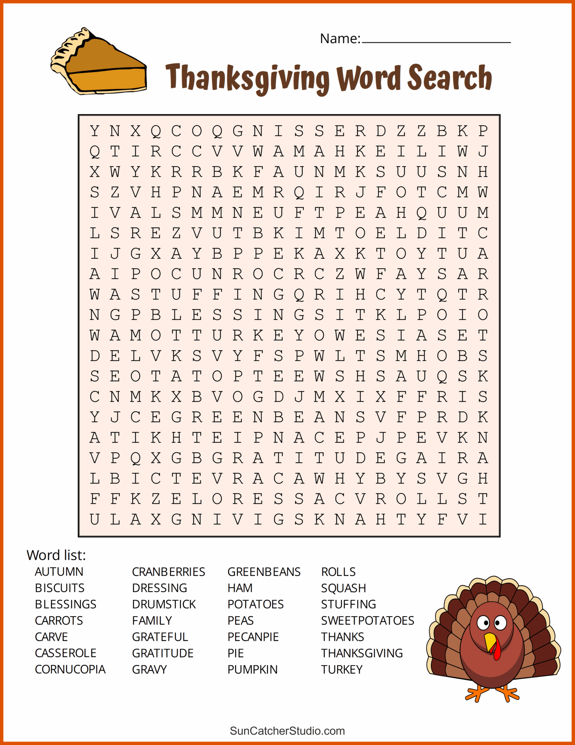 Thanksgiving Word Search Free Printable Puzzles Free Printables 