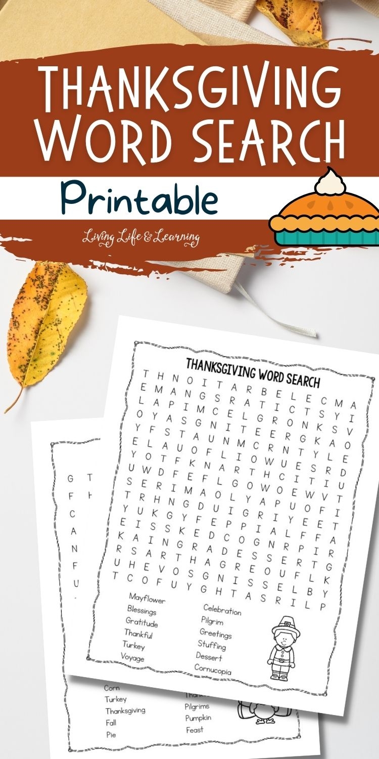 Thanksgiving Word Search Free Printable