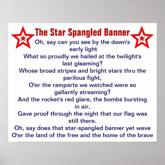 The Star Spangled Banner Words Printable Printable Word Searches