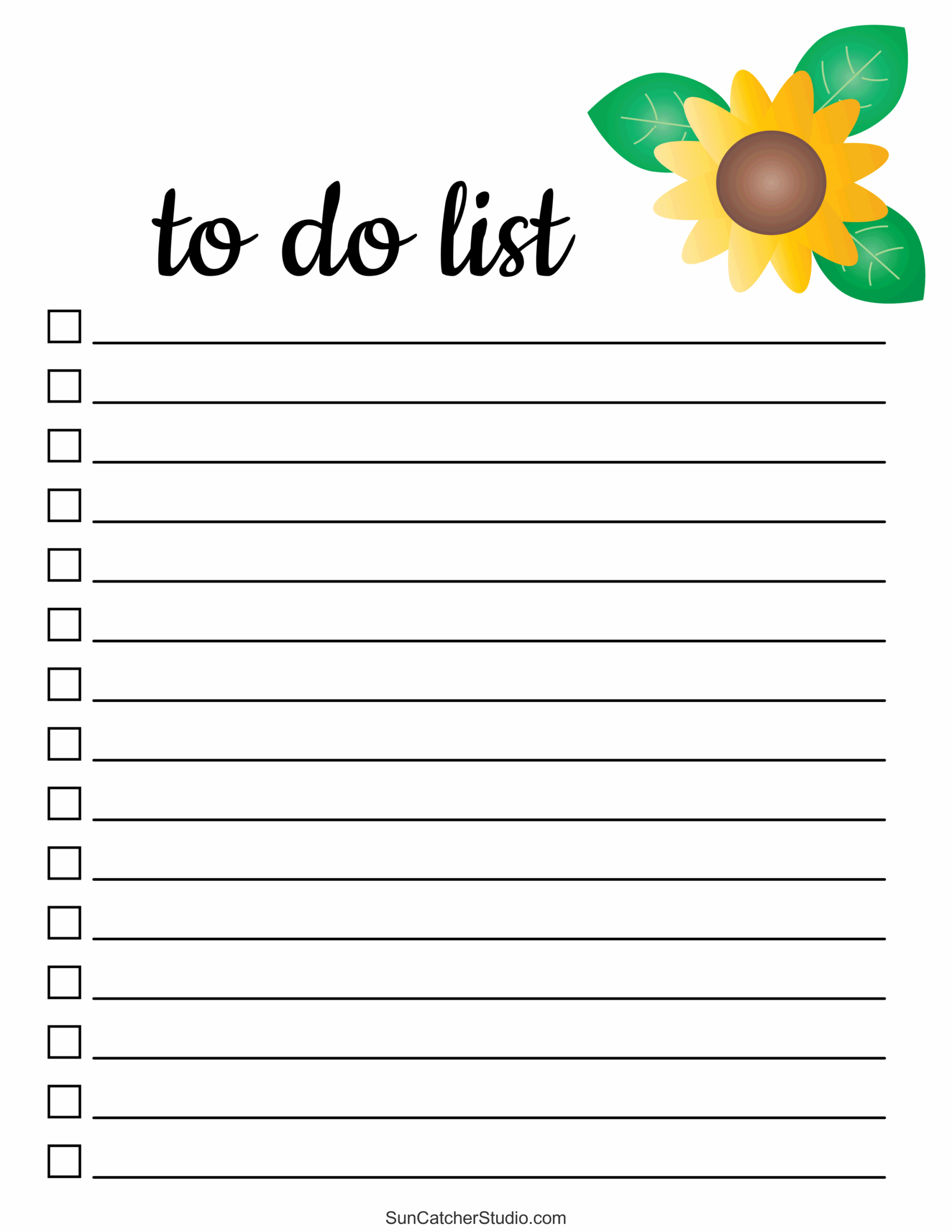 To Do List Free Printable PDF Templates Things To Do DIY 