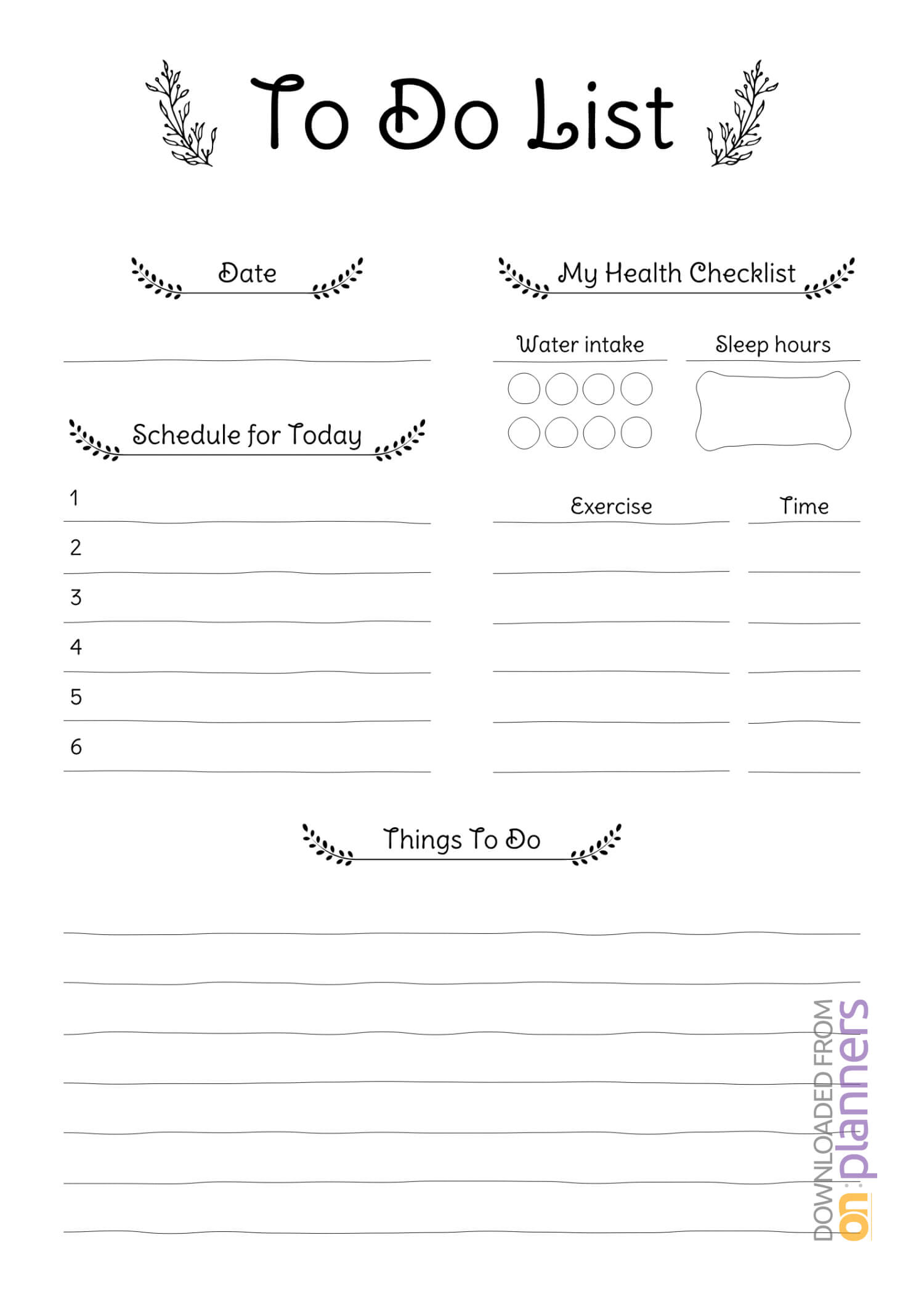 To Do List Pdf Printable