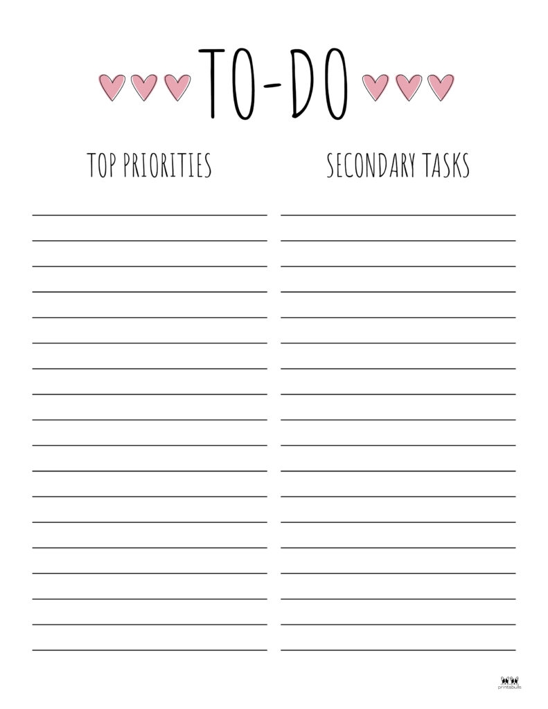 To Do Lists 31 FREE Printables Printabulls Worksheets Library