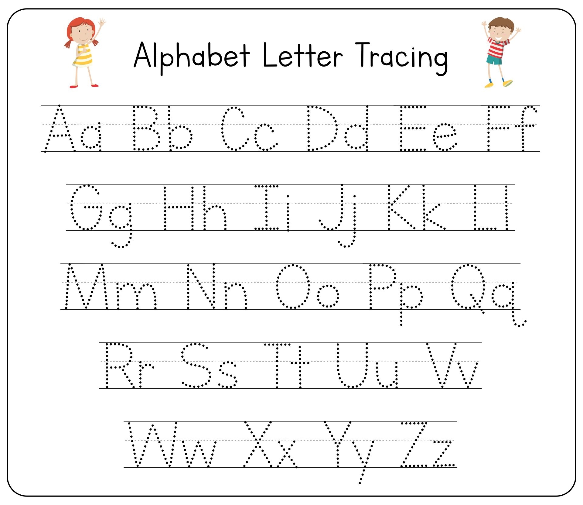 Trace Letters Printables Letter Tracing Worksheets