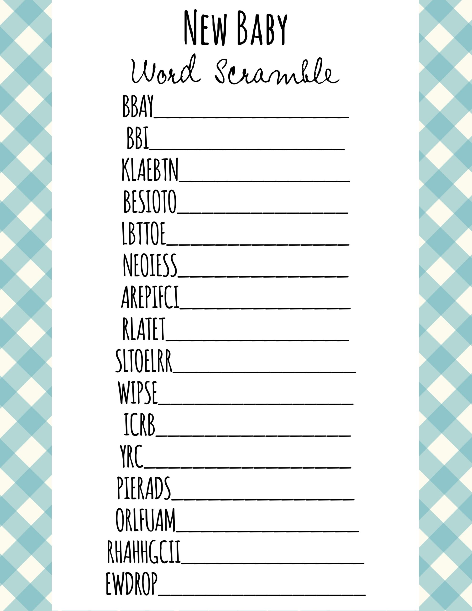 Unscramble Word Games Printable Free Free Printable A To Z