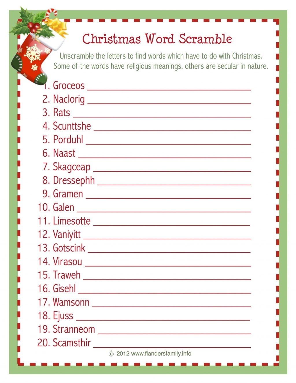 Unscramble Word Games Printable Free Free Printable