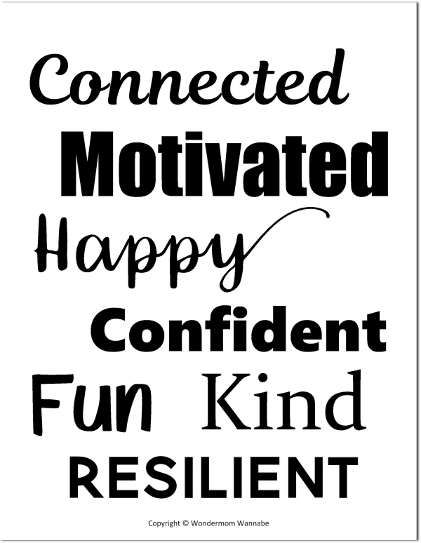 Vision Board Printable Words