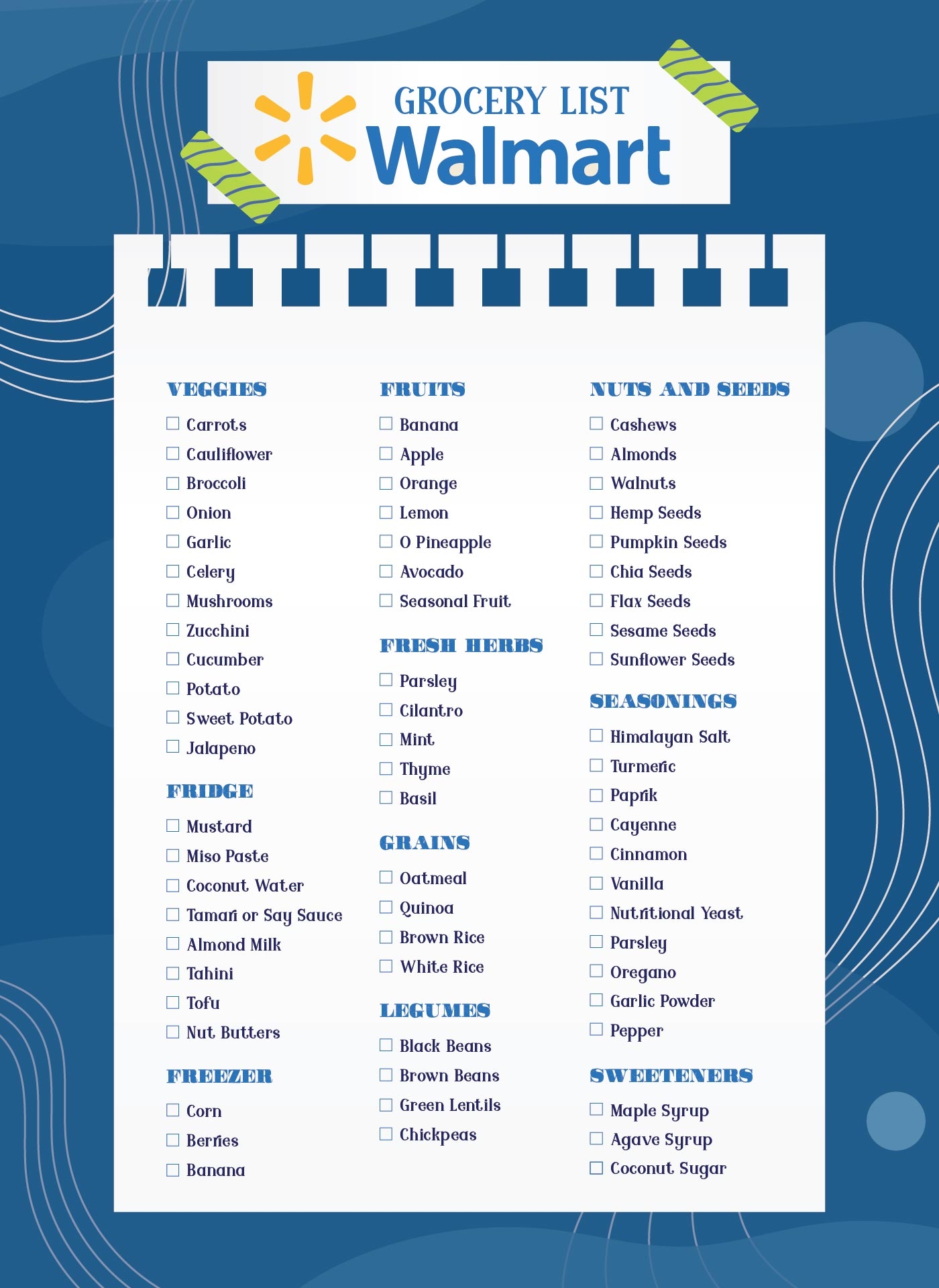 Walmart Grocery List 18 Free PDF Printables Printablee
