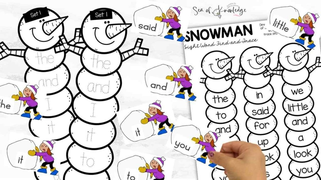 Winter Printable Sight Word Activities