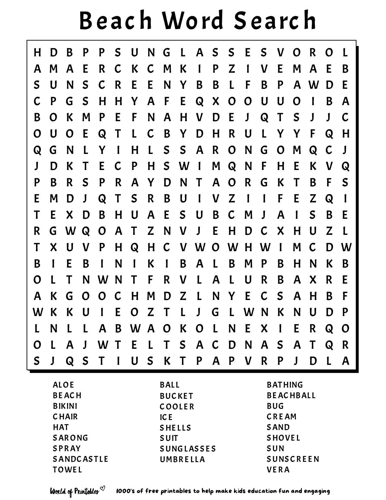 Word Search Printable Adults Pdf Word Search Printable