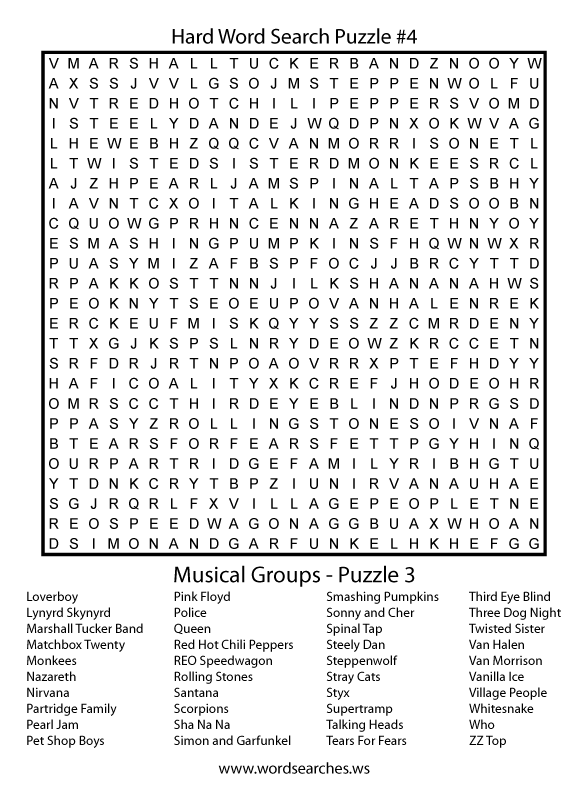 Word Search Puzzle Printable Difficult Word Search Pr Vrogue co